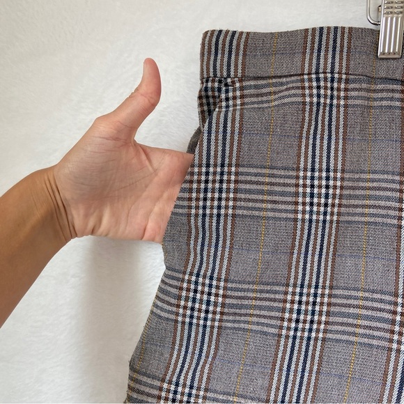 Madewell Plaid Wide Leg Pants - Gray and Black - Picture 5 of 13